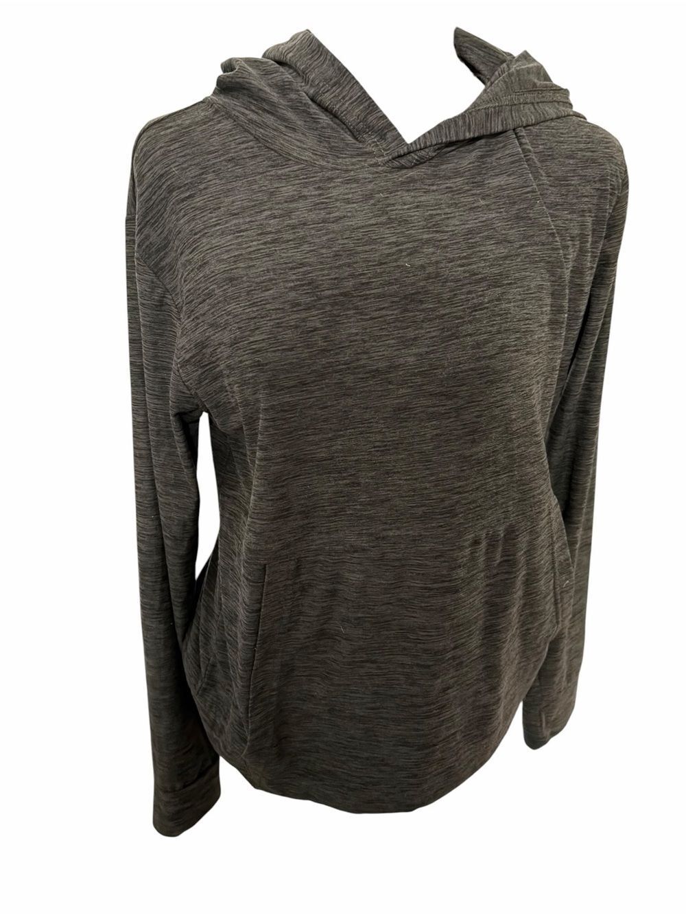 Kyodan Heathered Dark Gray Long Sleeve Hooded Tee